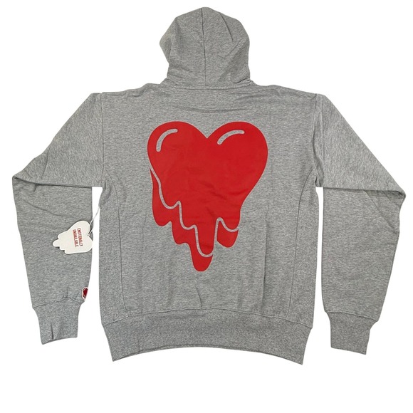 Emotionally Unavailable Other - Emotionally Unavailable Yesterdays Tears Melting Heart Gray Hoodie S NEW